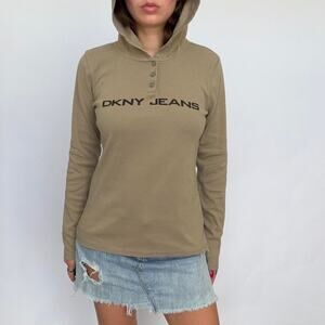 DKNY Jeans Olive Green Henley